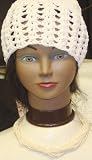 Hand Crocheted Ivory Rayon Cotton Gimp Skull Cap for Women and Teens Offered in Combination with...