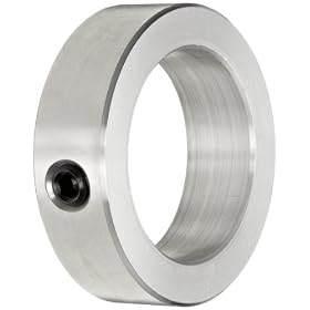 Climax Metal C-156-A Aluminum Set Screw Collar, 1-9/16" Bore Size, 2-1/2" OD, With 3/8-16 x 3/8 Set Screw