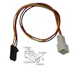 3 pin fan cable adapter: Dell compatible # 25004-4