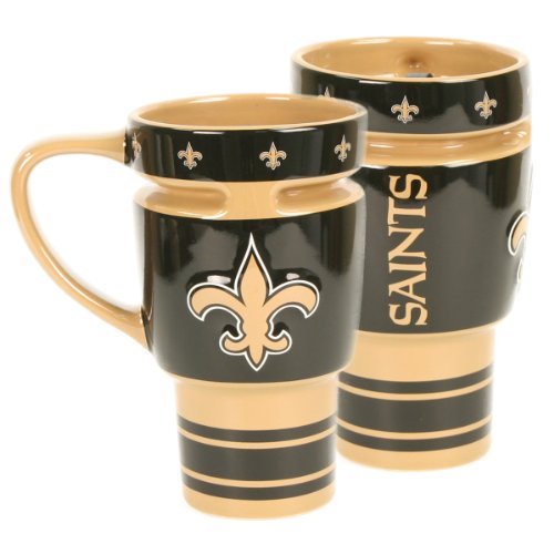 NFL New Orleans Saints 16-Ounce Sculpted Travel Mug