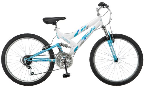 Pacific Girl's Chromium Mountain Bike, White, One Size