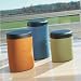 Turnstone Crushed Can Stool Size: Large - 28H x 17.5W x 13.5D, Fabric Color: Buzz2 - Sky, Looped Vinyl Handle: Yes
