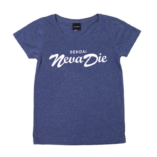【 CASSETTE PUNCH / カセットパンチ 】 Sendai Neva Die Lady's Tee ( 仙台 ネバダイ レディース Tシャツ ) / ヘザーネイビー ( SENDAI NEVA DIE ) ( レディース 女性用 Tシャツ )
