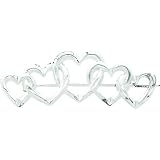 Sterling Silver Five Hearts Pin Brooch Love Jewelry