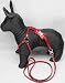 Faux Croc Crystal Bone Harness and Leash Set Size Large