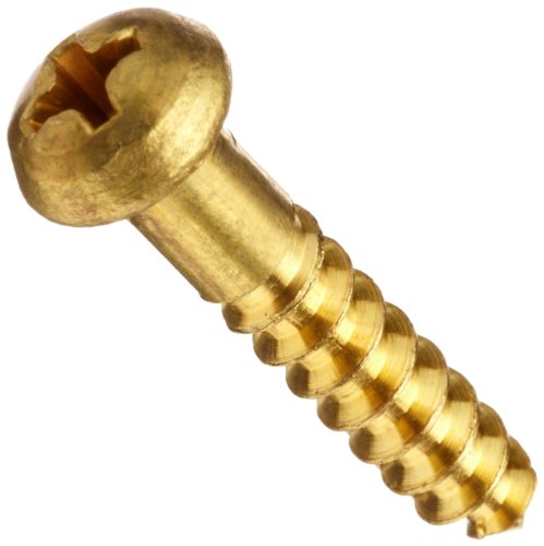 Brass Wood Screw, Round Head, Phillips Drive