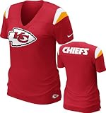 NIKE NFL Kansas City Chiefs Women's V-Neck Tee Shirt, Team Colors