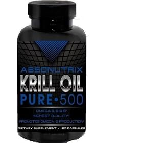 120 SoftGels Absonutrix Krill Oil Pure 500mg in Each Capsule Omega 3,6+9 healthy heart