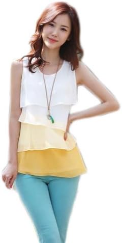 Chiffon Multicolour Tiered Sundress top Shirt Blouse Trend