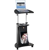 Modern Mobile Black Laptop Computer Desk