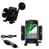 Blackberry Storm Flexible Auto Windshield Holder with Car Charger - Uses Gomadic TipExchange