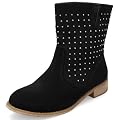 MQ23 Damen elegante Halbshaft-Stiefeletten mit Blockabsatz MQ1272