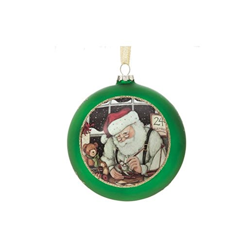 Silvestri Santa’s Workshop Glass Ball Ornament