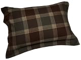 Pinzon Hyde Park Flannel Standard Sham, Chocolate Hyde Park