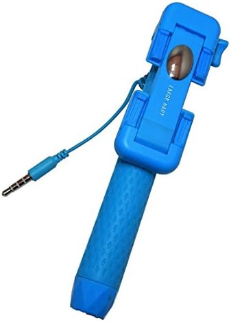 The Best Selfie Stick By Large Mart - Unique LED Flash - Compact, Foldable &amp; Lightweight - Supports All iPhones, Samsung, Nexus, HTC &amp; LG Phones - Wire Connected