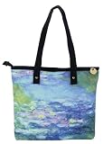 Monet Water Lilies Tote Handbag Polyester with canvas strap