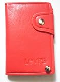 from Levis Genuine Leather LEVIs Business Card Holder - FIRE ENGINE RED