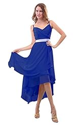 Sexy Sleeveless Spaghetti Strap Backless  Short Tea Length Evening Dress/Bridesmaid Dress/Prom Dress/Party Dress/Wedding Dress  With Ruffles