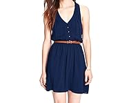 V-neck Belted Sleeveless Chiffon Above the Knee Elasticized   Waistline  Dress with a Brush/Sweep Train 