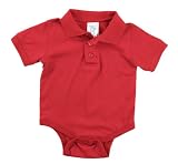 Rabbit Skins Infant 5.5 oz. Platinum Sport Shirt Creeper. RS4601 - 6 MO - Red