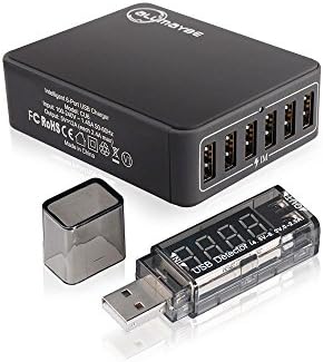 Bundle: XTAR VI01 Digital USB Voltage Current Tester Ammeter Voltmeter with ALLMAYBE CU6 60W 12A Quick Charge USB Charger