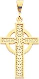 10K Gold Celtic Cross Charm