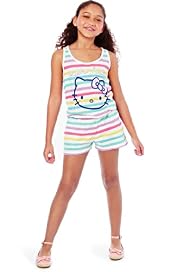 Hello Kitty Pure Cotton Striped Playsuit