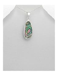 Shell Pendant Necklace In 92.5 Sterling Silver
