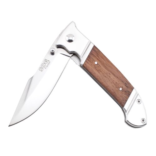 SOG Specialty Knives & Tools FF30 CP Fielder 3.5 Inch Straight Blade Folding Knife with Wood Handle, Mirror Polish 41r3MvVGsAL SOG Specialty Knives & Tools FF30 CP Fielder 3.5 Inch Straight Blade Folding Knife with Wood Handle, Mirror Polish