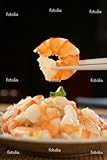 IMAGE OF Wallmonkeys Peel and Stick Wall Graphic - Shrimp on Chopsticks - 72