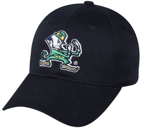 NCAA College ADULT NOTRE DAME Fighting Irish Navy Blue Hat Cap Adjustable Velcro TWILL New