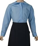 French Toast Long Sleeve Peter Pan Blouse With Lace Trim Collar