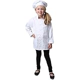 Kids White Chef Jacket & Hat (Choose Size)