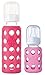 Lifefactory Glass Baby Bottle 2 pack- 1 9oz & 1 4oz (Raspberry/Pink)