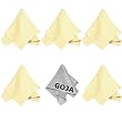 (6 Pack) MagicFiber Ultra Fine Goja Microfiber Cleaning Cloths for LCD screen, Camera Lens, Glasses, Jewelry, Chrome and other delicate surfaces (5 Yellow, 1 Grey / Premium 200mg) Removes fingerprints, oil, dirt, and grease with just a swipe! Perfect for Tablets (iPad, Xoom, Galaxy Tab, Kindle, Nook), Cell Phone (iPhone, HTC, Droid, Android, Blackberry) Laptop and LCD TV screens