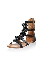 Bueno Sandalias planas (Negro)