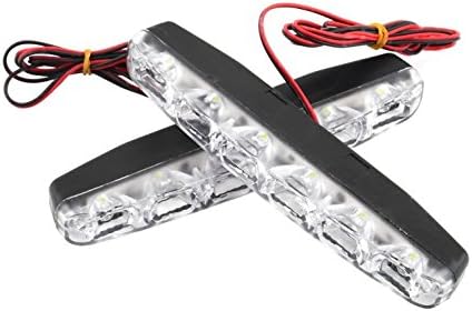 6 LED Super Bright DRL Daytime Running Driving Lights Fog Lamps Xenon White 2 PCS
