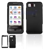 Samsung Omnia i910 Cell Phone Black Rubber Feel Protective Case Faceplate Cover