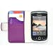 WalkNTalkOnline - Blackberry 9800 Torch & 9810 Torch 2, Purple Executive Specially Designed Leather Book Wallet Case With Credit Card/Business Card Holder + FREE SCREEN PROTECTOR/FILM/FOIL (3 LAYER TECHNOLOGY) & MICROFIBRE CLOTH