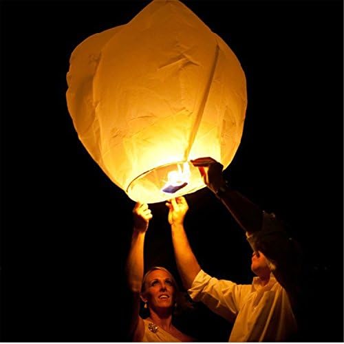 Ddwk Sky Lanterns Wishing Lamp 10 Pack (White)