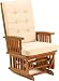 Baby : Stork Craft Glider In Cognac With Beige Cushion