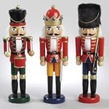 DRUMMER KING SOLDIER NUTCRACKERS - 14 WOODEN NUTCRACKER SET OF 3