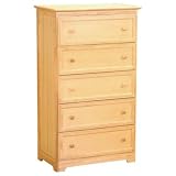 Manhattan Five Drawer Chest in Natural Maple