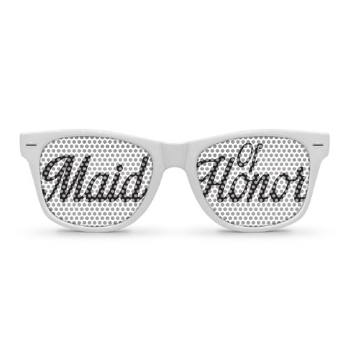 MAID OF HONOR white Party Wayfarer Sunglasses