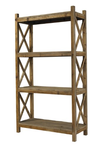 Padma's Plantataion Salvaged Wood Cross Rack Bookcase
