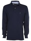 Tommy Hilfiger - Polo à manches longues hommes - Bleu marine