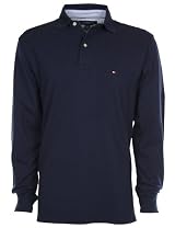 Tommy Hilfiger Mens Polo Shirt Longsleeve Navy Blue