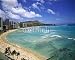 Wallmonkeys Peel and Stick Wall Decals - Waikiki Beach and Diamond Head Crater in Hawaii - 36"W x 29"H Removable Graphic