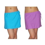IMAGE OF 2 PACK SET: Womens Swimwear Swim / Surf Quick Dry Beach Skirt Cover Up - Mixed Brands (Size: M)