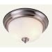 Tools & Hardware : Home-Basics-91 - 2 Light Flush Mount Ceiling Lighting Fixture - Brushed Nickel - B1823